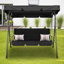 Outdoor Steel Swing Chair - Black (1 Box)