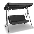 Outdoor Steel Swing Chair - Black (1 Box)