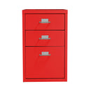 3 Tiers Steel Orgainer Metal File Cabinet With Drawers Office Furniture Red