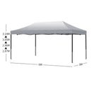 Mountview Gazebo Tent 3x6 Outdoor Marquee Gazebos Camping Canopy Wedding Silver