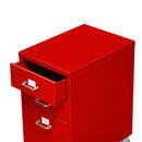 3 Tiers Steel Orgainer Metal File Cabinet With Drawers Office Furniture Red