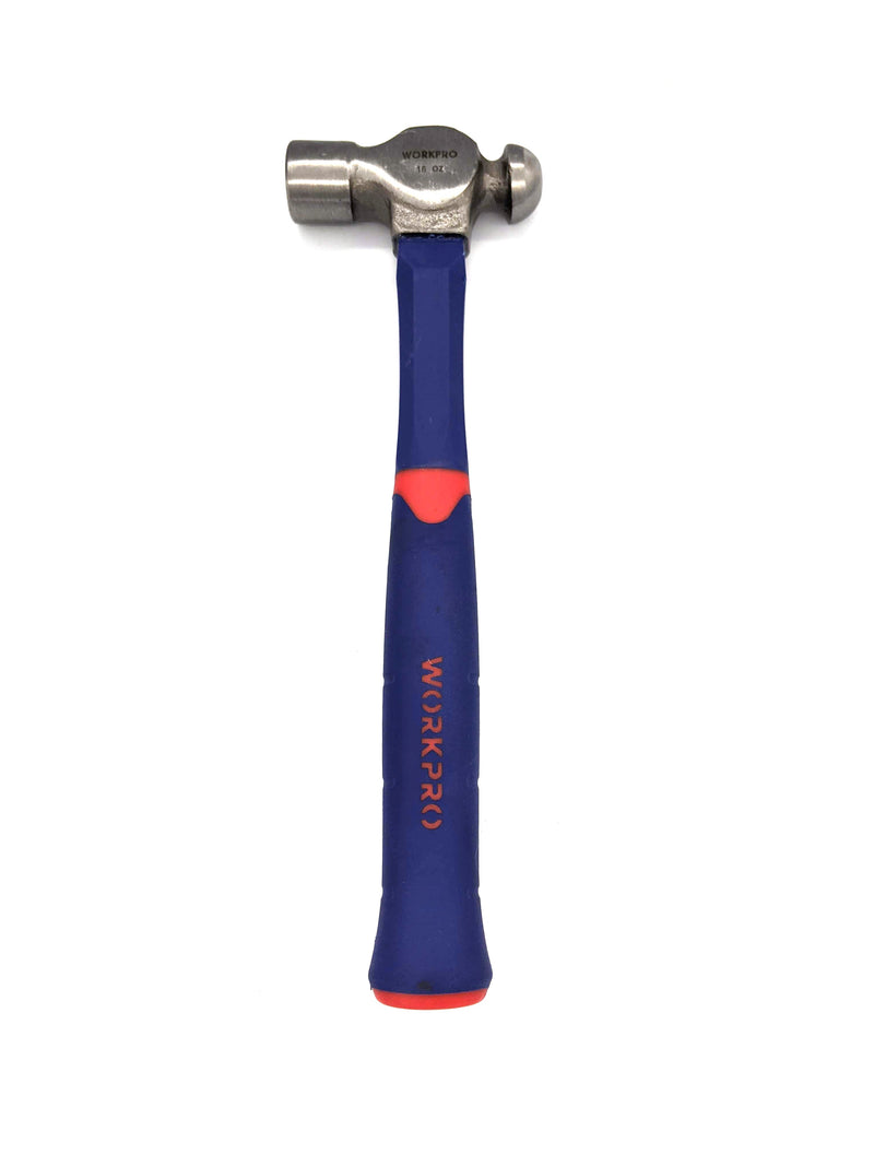 WORKPRO BALL-PEIN HAMMER WITH FIBERGLASS HANDLE 16OZ