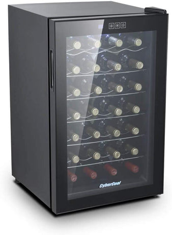 New 28 Bottle Thermoelectric Wine Cooler Chiller Storage Fridge Cellar Cabinet