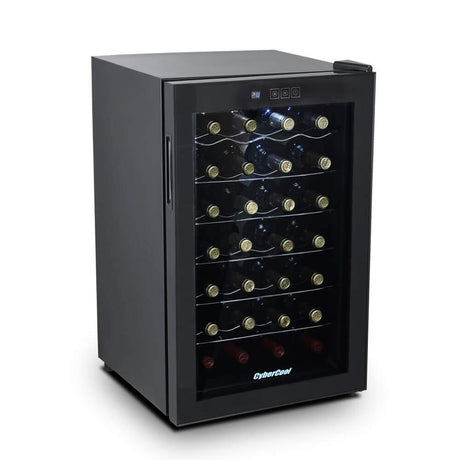 New 28 Bottle Thermoelectric Wine Cooler Chiller Storage Fridge Cellar Cabinet