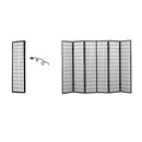 Levede 6 Panel Free Standing Foldable Timber Room Divider Privacy Screen with Black Frame