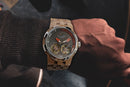 Men Dual Wheel Automatic Walnut Wood Watch