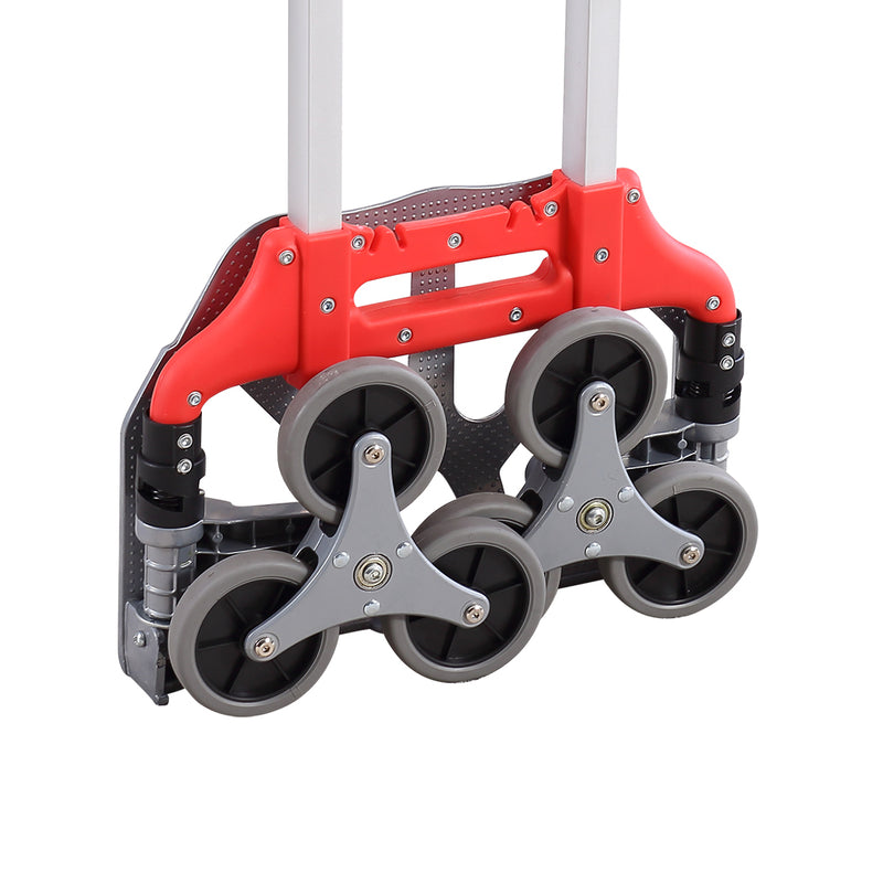 Stair Climbing Trolley 6 Wheels Aluminium Folding Hand Cart Climb Steps Portable