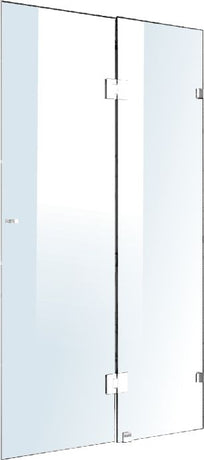 120 x 200cm Wall to Wall Frameless Shower Screen 10mm Glass By Della Francesca