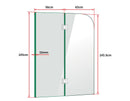 1200 x 1450mm Frameless Bath Panel 10mm Glass Shower Screen By Della Francesca