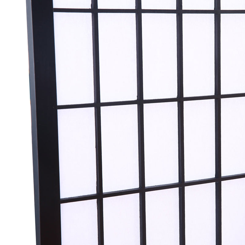 Levede 6 Panel Free Standing Foldable Timber Room Divider Privacy Screen with Black Frame