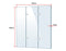 3 Fold Chrome Folding Bath Shower Screen Door Panel 1300mm x 1400mm