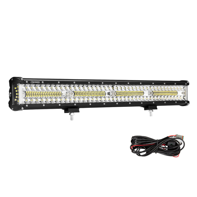 23inch CREE LED Light Bar Combo Beam Side Shooter Work Driving OffRoad 4WD