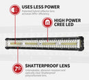 23inch CREE LED Light Bar Combo Beam Side Shooter Work Driving OffRoad 4WD