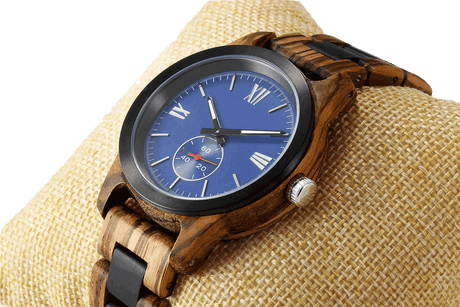 Handcrafted Zebra Ebony Wood Watch - Best Gift Idea!