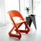 ArtissIn Set of 4 Dining Chairs Office Cafe Lounge Seat Stackable Plastic Leisure Chairs Orange