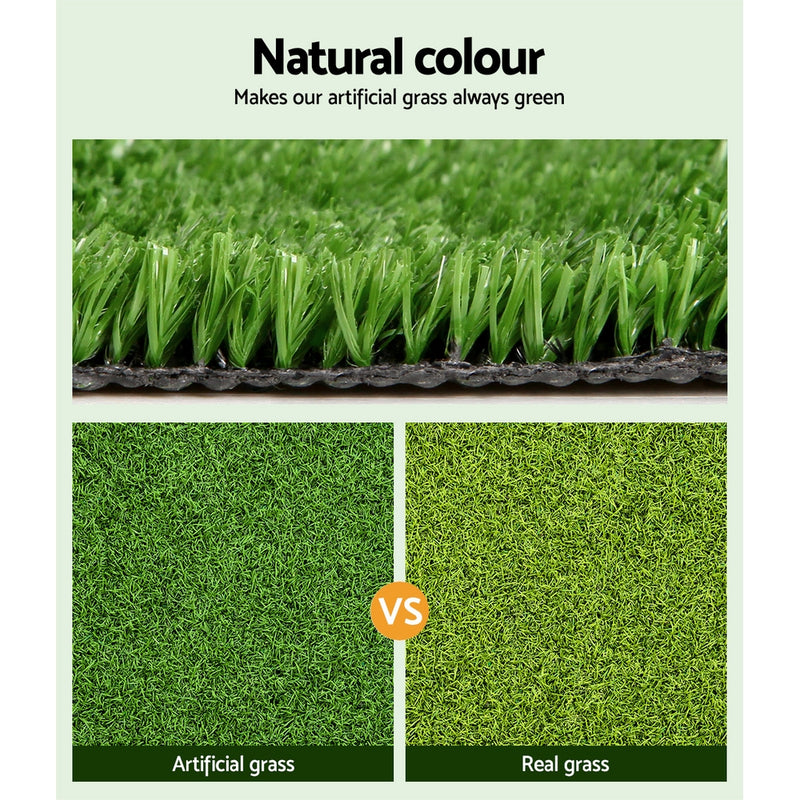 Primeturf Artificial Grass 10mm 1mx20m 20sqm Synthetic Fake Turf Plants Plastic Lawn Olive