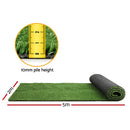 Primeturf Artificial Grass 10mm 2mx5m 10sqm Synthetic Fake Turf Plants Plastic Lawn Olive