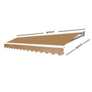 Instahut 4M x 2.5M Outdoor Folding Arm Awning - Beige