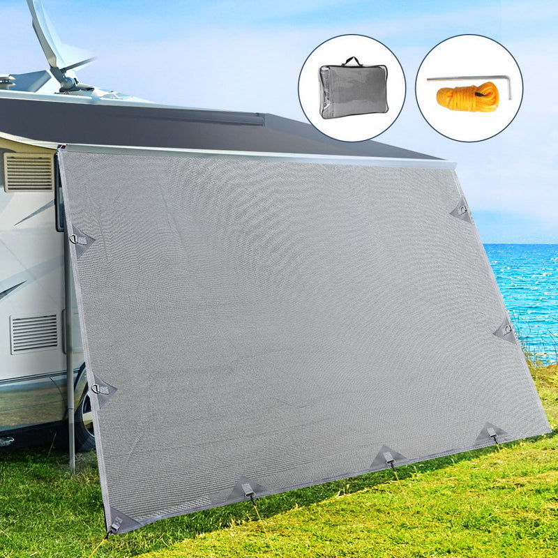 Weisshorn Caravan Roll Out Awning 3.4 x 1.8m - Grey