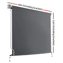 Instahut 1.8m x 2.5m Retractable Roll Down Awning - Grey