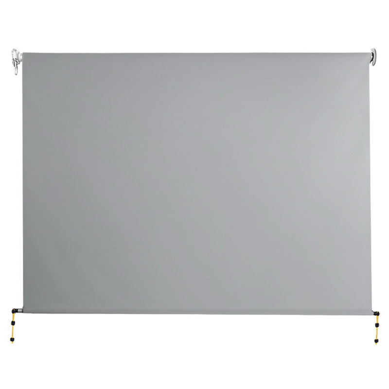 Instahut 3m x 2.5m Retractable Straight Drop Roll Down Awning - Grey