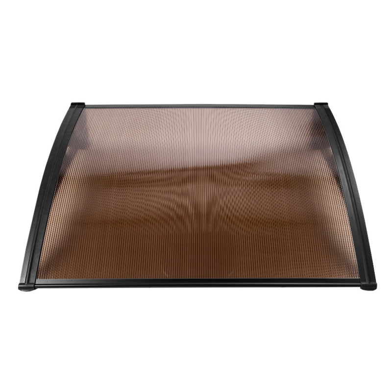 Instahut Window Door Awning Outdoor Door Canopy Patio Awning 1mx1.2m DIY Brown