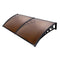 Instahut Window Door Awning Outdoor Canopy SunShield Patio 1mx2.4m DIY Brown