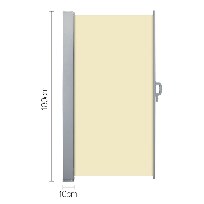 Instahut Retractable Side Awning Shade 1.8 x 3m - Beige