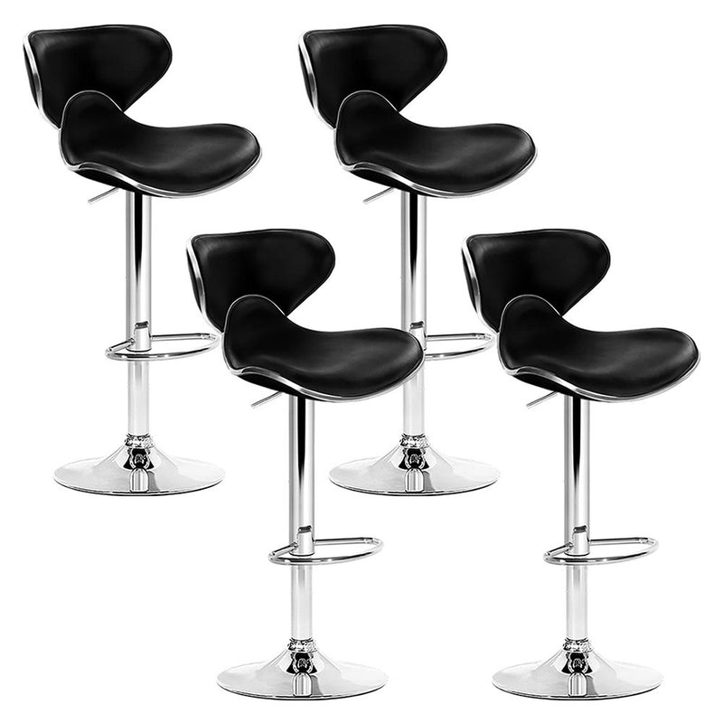 Artiss Set of 4 PU Leather Bar Stools - Black