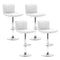 Artiss Set of 4 Line Style PU Leather Bar Stools - White