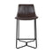 Artiss Set of 4 PU Leather Metal Bar Stools - Brown and Black