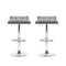 Artiss Set of 2 Fabric Bar Stools Swivel Bar Stool Dining Chairs Gas Lift Kitchen Grey