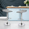 Artiss Set of 2 Fabric Bar Stools Swivel Bar Stool Dining Chairs Gas Lift Kitchen Grey