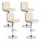 Artiss Set of 4 PU Leather Gas Lift Bar Stools - Beige