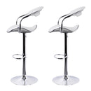 Artiss Set of 2 PU Leather Bar Stools - White