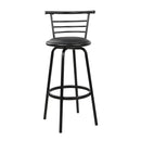 Artiss Set of 4 PU Leather Bar Stools - Black and Steel