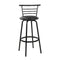 Artiss Set of 4 PU Leather Bar Stools - Black and Steel