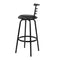 Artiss Set of 4 PU Leather Bar Stools - Black and Steel