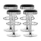 Artiss set of 4 PU Leather Bar Stools Kitchen Bar Stool Dining Chair Black Anton Swivel