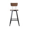 Artiss Set of 2 Industrial Style Swivel Bar Stools 66cm - Black