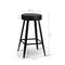 Artiss Set of 2 PU Leather Bar Stools - Black