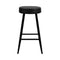 Artiss Set of 2 PU Leather Bar Stools Square Footrest - Black