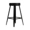 Artiss Set of 2 PU Leather Bar Stools Square Footrest - Black