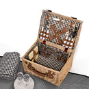 4 Person Picnic Basket Baskets Set Outdoor Blanket Deluxe Wicker Gift Storage