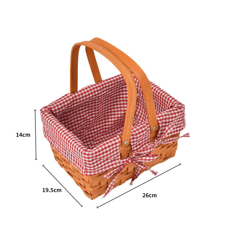 Picnic Basket Wicker Baskets Outdoor Deluxe Gift Storage Person Storage Carry