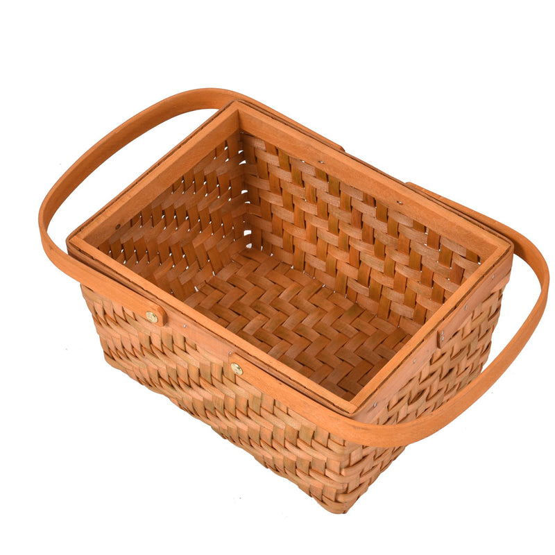 Picnic Basket Wicker Baskets Outdoor Deluxe Gift Storage Person Storage Carry