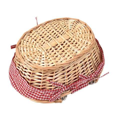 Picnic Basket Wicker Baskets Outdoor Deluxe Gift Storage Person Storage Carry