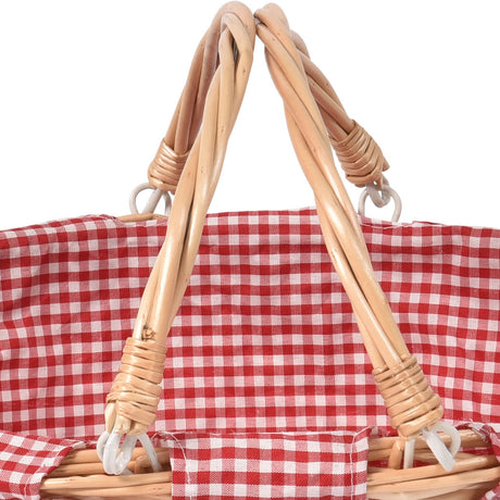 Picnic Basket Wicker Baskets Outdoor Deluxe Gift Storage Person Storage Carry