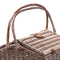 4 Person Picnic Basket Baskets Set Outdoor Blanket Wicker Deluxe Folding Handle