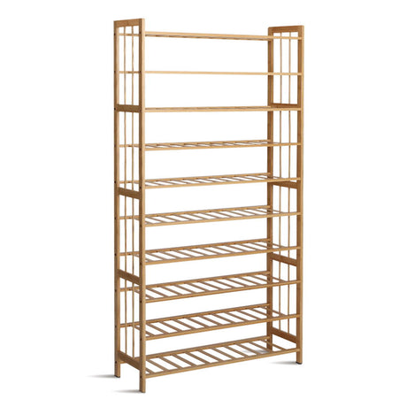 Artiss 10-Tier Bamboo Shoe Rack Wooden Shelf Stand Storage Organizer